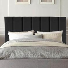 Cabeceira Estofada Cama Box Solteiro 100 cm Laura material sintético -