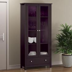 Cristaleira Ditália 2 Portas 1 Gaveta E-954 Preto