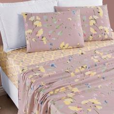 Jogo De Lençol King Bouti Estampado 4 Peças - Lavanda