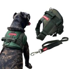 Coleira Peitoral com Guia para Cachorro Estilo SWAT - Tamanhos Variado