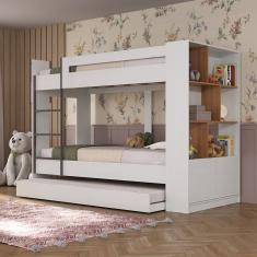 Treliche Com Estante 2 Portas 6 Nichos Branco/nogal