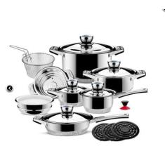 Jogo De Panelas Alemão - Aço Cirúrgico 23Pçs - Top De Linha