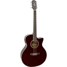 Violão Eletroacústico Grand Auditorium Cutaway Aço GSF-3 Translucent Dark Wine giannini