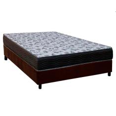 Cama Box Viúva: Colchão Ortopédico Ortobom D33/EP Anatômico Fort Tech ISO 100 + Base CRC Courano Brown(128x188)