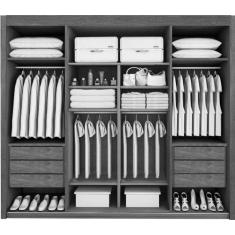 Guarda Roupa Casal Espelhado 6 Gavetas - Palladio Ruby - Móveis Bettio