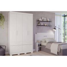 Guarda Roupa 5 Portas  e 3 Gavetas Porto Branco - Panan