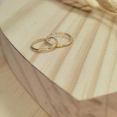 Brinco Argola segundo furo Ouro 18K segundo furo infantil - Casa das J