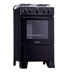 Fogão à Gás  Atlas Coliseum Plus  4 Bocas com Mesa Inox-Preto