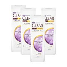 Kit 4 Shampoos Clear Anticaspa Hidratação Intensa 400ml