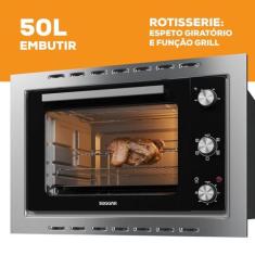 Forno Elétrico de Embutir 50 Litros Suggar, Inox, 220V