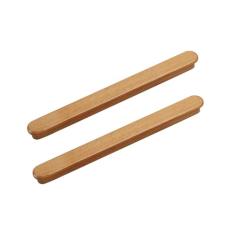 KOVNISE Puxadores de madeira maciça, 2 peças, puxadores de faia, cor de madeira, retrô, estilo rústico, estilo simples para armário de armário, gaveta, gaveta, gaveta, armário, madeira, maçaneta de