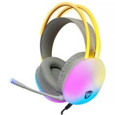 Fone P2 c/Mic Sate GH-554 RGB Gray/Pink - Satellite
