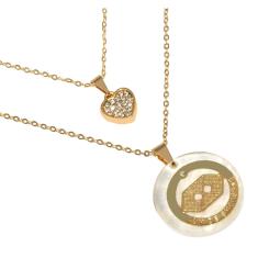 Colar Duplo Curso Profissão Administração Folheado 18k