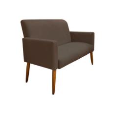 Namoradeira Malibu Decorativa 2 Lugares Suede - Maitê Moda Casa, Marro