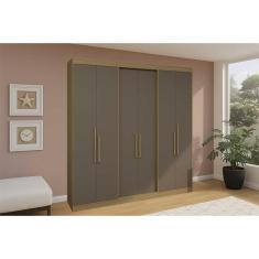Guarda Roupa Casal 6 Portas e 2 Gavetas PH 1804 Cedro/Fendi - Herval