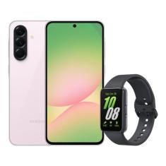 A56 5G (128GB) - Rosa + Galaxy Fit3 - Grafite - Samsung, Rosa