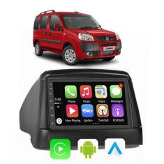 Kit Multimidia Android 7 Pol Doblo 2000 a 2021 Carplay + Câmera de Ré 