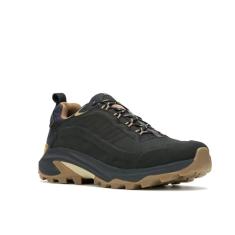Merrell Moab Speed 2 Tênis masculino de couro impermeável para caminhada, Preto, 45