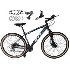 Bicicleta Aro 29 Gti Roma 21v Alumínio Freios a Disco Hidráulicos Câmbios Shimano-Unissex