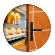 Fechadura para Porta de Alumínio ou Aço com Espelho Serralheiro 21mm Mgm Preto