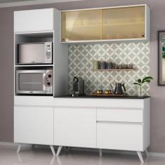 Armário de Cozinha Compacta 182cm Veneza Multimóveis V3695, Branco
