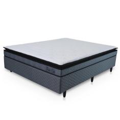 Cama Box Casal Punta Cana D33 Cinza Hellen Colchões
