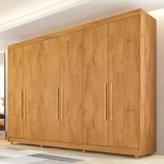 Guarda-Roupa Casal Europa Palermo 6 Portas de Bater 6 Gavetas Internas - 250cm de Largura