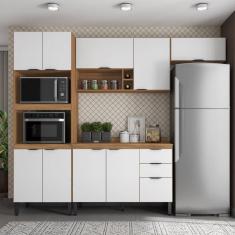 Cozinha Completa Firenze 04 Peças 10 Portas e 02 Gavetas Demóbile Amendola Touch/Branco