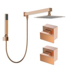 Kit Ducha Chuveiro Gás Solar Slim Desviador+Acabam Registro