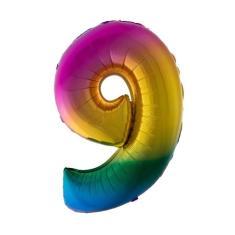 Balão Metalizado Degradê Número 9 - 1 Metro - Funny Fashion