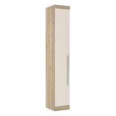 Guarda Roupa 1 Porta 4 Prateleiras 38cm Avelã Rústico - LUCIANE