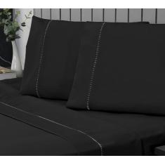 Jogo de Cama King Percal 400 Fios Ponto Palito 04 Peças, Antiácaro, An