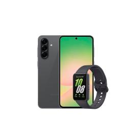 Smartphone Samsung Galaxy A56 5G Preto 128GB, 8GB RAM, Câmera Tripla 50MP, Tela 6.7", IP67, NFC e Recursos AI + Galaxy Fit3 Grafite Display de 1.6"