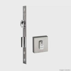 Fechadura Externa Quadrada com Rolete 55mm Pado Cromado