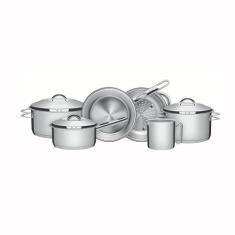 Conjunto De Panelas Em Aço Inox 6Pcs Linha Solar - Tramontina, Inox, 6