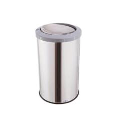 Lixeira Inox Basculante 35 Litros Tampa Flip Top Cesto Lixo - CCM, Cin