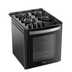 Fogão De Embutir 4 Bocas Preto Com Mesa De Vidro Dako Bivolt