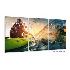 Quadro Decorativo Caiaque 3 Partes 120x60 mosaico