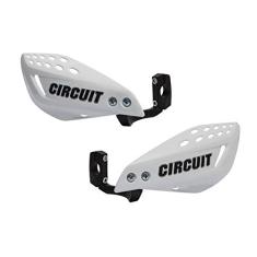 Circuit Equipment - Par Protetor de Mão Vector Universal para Motos e Bicicletas - Nylon Resistente com Design Confortável - Durabilidade e Estilo - Branco/Preto
