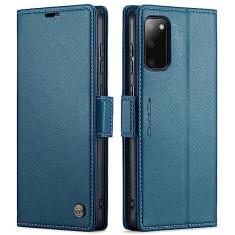 QLTYPRI Capa carteira para Samsung Galaxy S20 FE, capa flip magnética de couro PU premium com [bloqueio RFID] compartimentos para cartão de crédito com suporte à prova de choque, capa protetora para