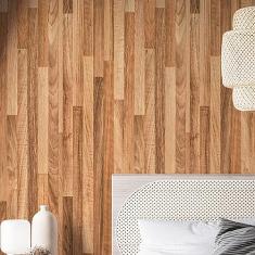 Papel de Parede Adesivo Lavável Madeira Freijó Marrom Lavável Sala Quarto viníl 3m