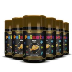 6x omega 3 kids bom desenvolvimento infantil sabor cereja - HF SUPLEME