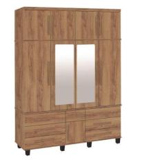 Roupeiro / Guarda Roupas SUP Triplex Com Espelho Nas 2 Portas Centrais
