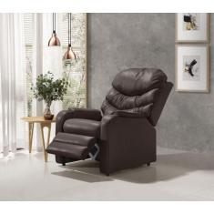 Poltrona Reclinável Papai Luxo D28 Estética - Corano Marrom - Estofado