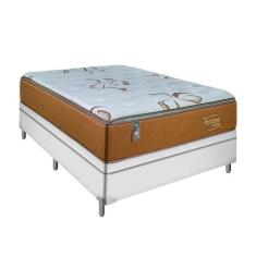 Cama Box Baú Casal Branca Colchão Molas Toronto Euro Pillow - Portobel