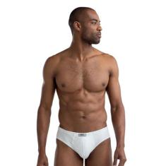 Cueca Slip Basic Mash Lisa Algodão - 074.58, Branco, M