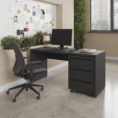 Mesa de Escritório 150cm com Gaveteiro com Rodízio Ficus Cabecasa Madeiramadeira