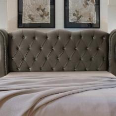 Cabeceira Cama Box King Size Estofada Luxo Madeira Safira - D'Julia, B