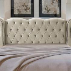 Cabeceira Cama Box King Size Estofada Luxo Madeira Safira - D'Julia, B