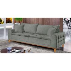 Sofá Fixo Orfeu 3 Lugares Luxo 200cm - Castellar Móbile, Cinza